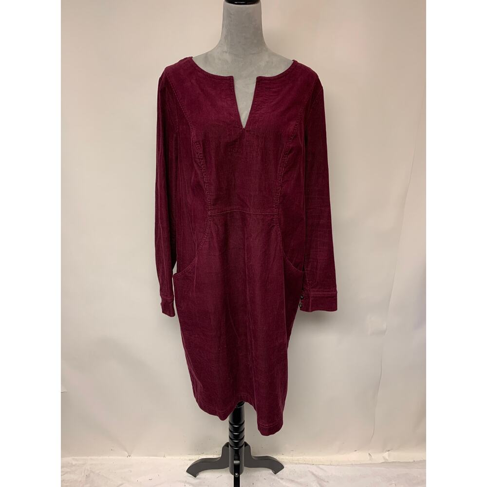 Boden Dress Corduroy Maroon Whimsigoth Boho Fall Womens SZ L